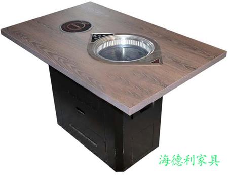 實(shí)木無(wú)煙燒烤餐桌